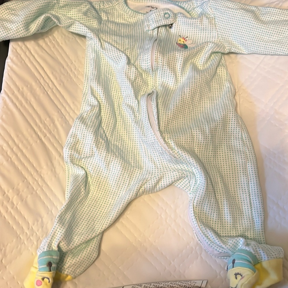 Baby bug zip up onesie